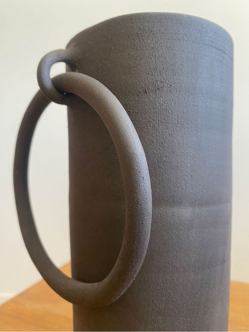 Vase Big ring Black