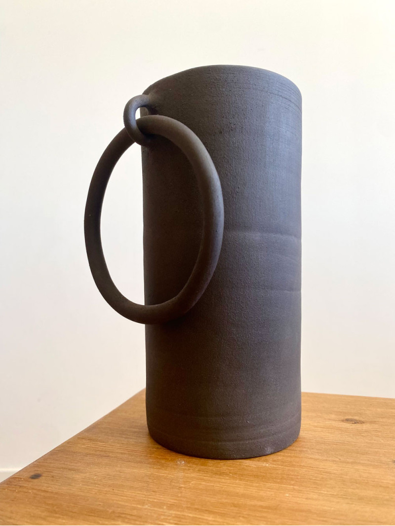 Vase Big ring Black