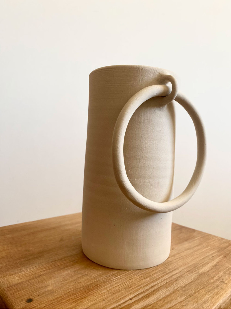 Vase Big ring White