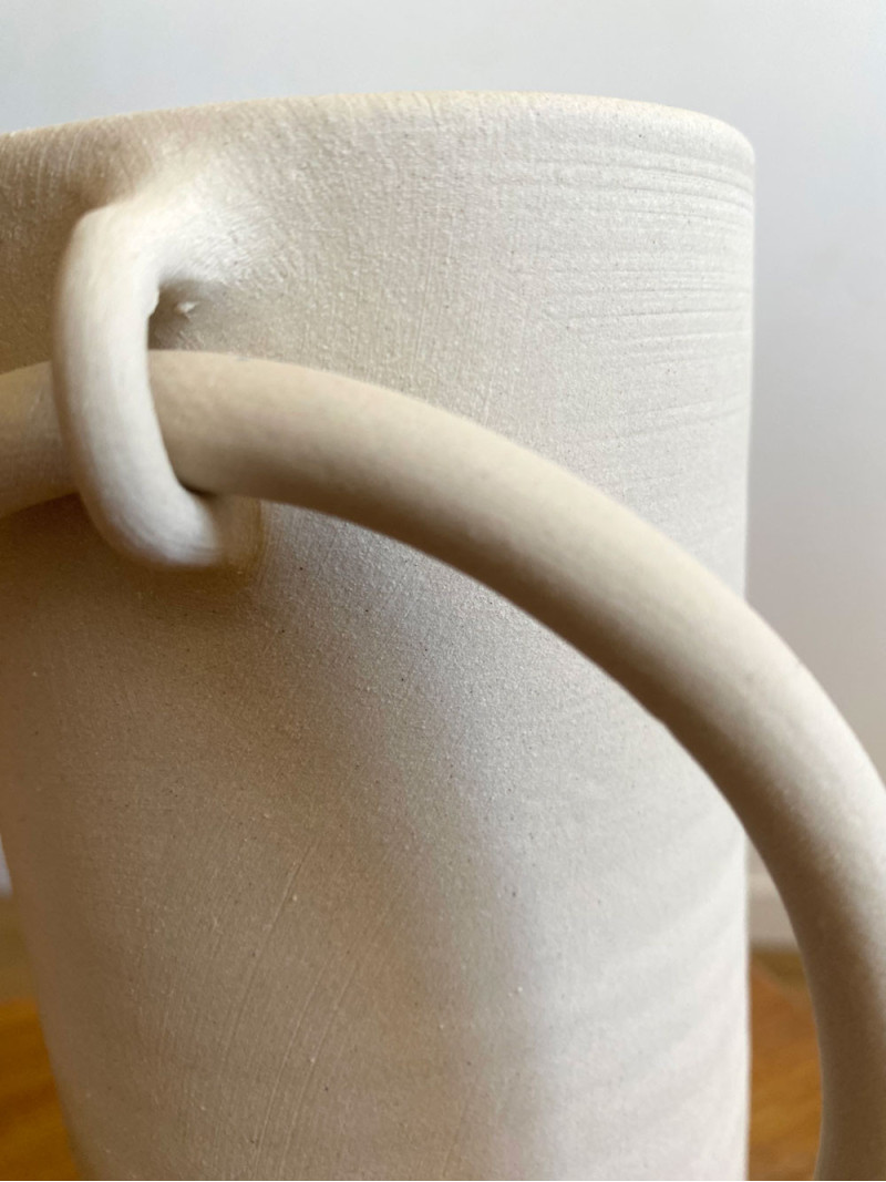 Vase Big ring White