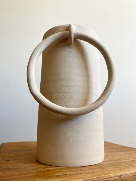 Vase Big ring White