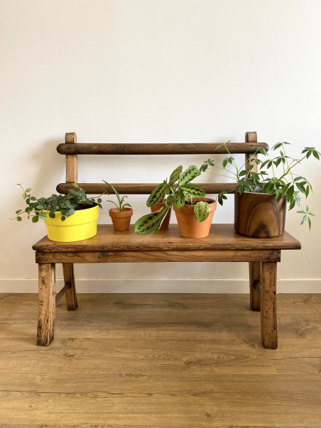 Banc vintage en bois massif