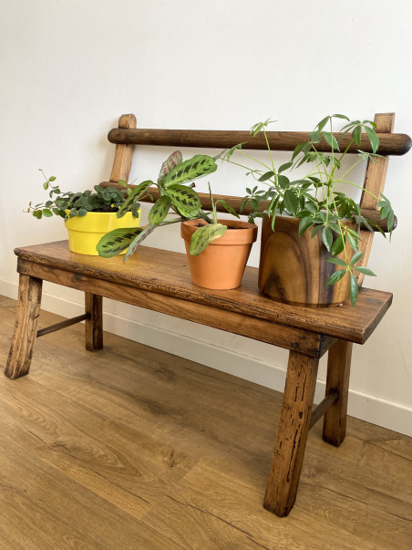 Banc vintage en bois massif